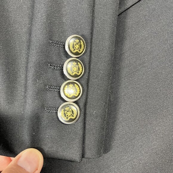 Hugo Boss Blazer Mens 44 Black Super 100 Wool Classic Fit Sport Coat Jacket - Picture 14 of 15